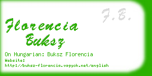 florencia buksz business card